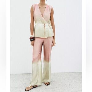 Zara tie dye print top and pants set